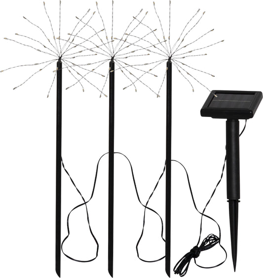 Solcellsbelysning Fyrverkeri – 3-pack