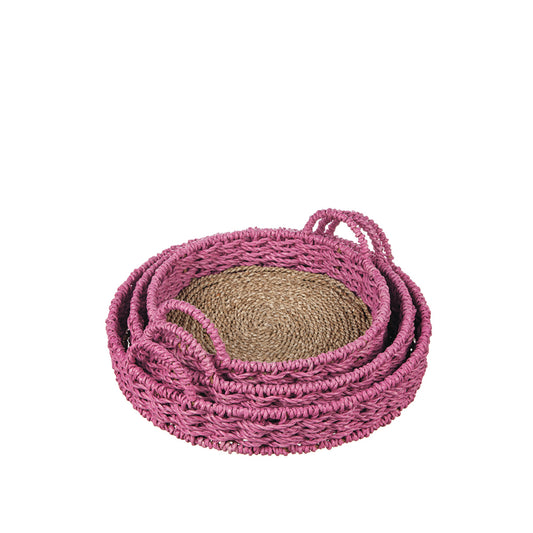 Färgglada brickor i sjögräs