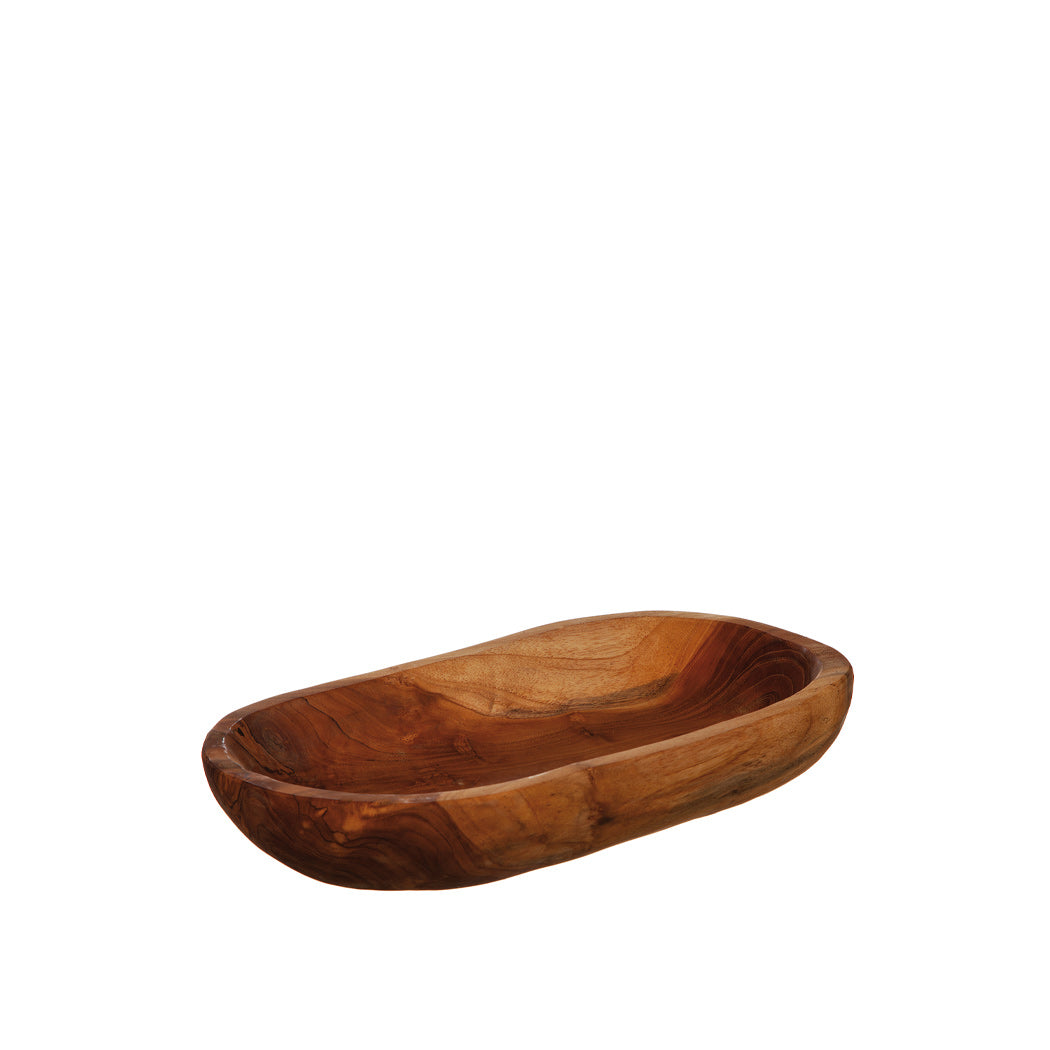 Oval träskål