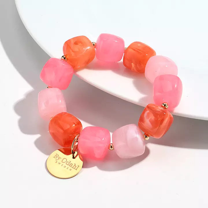 Armband med marmorerade pärlor
