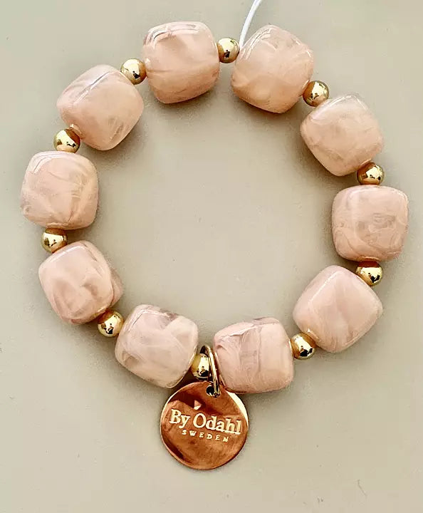 Armband med marmorerade pärlor