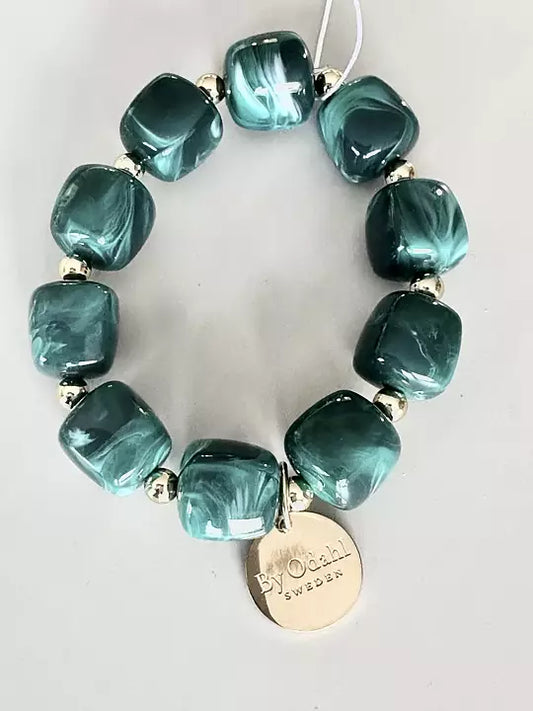 Armband med marmorerade pärlor