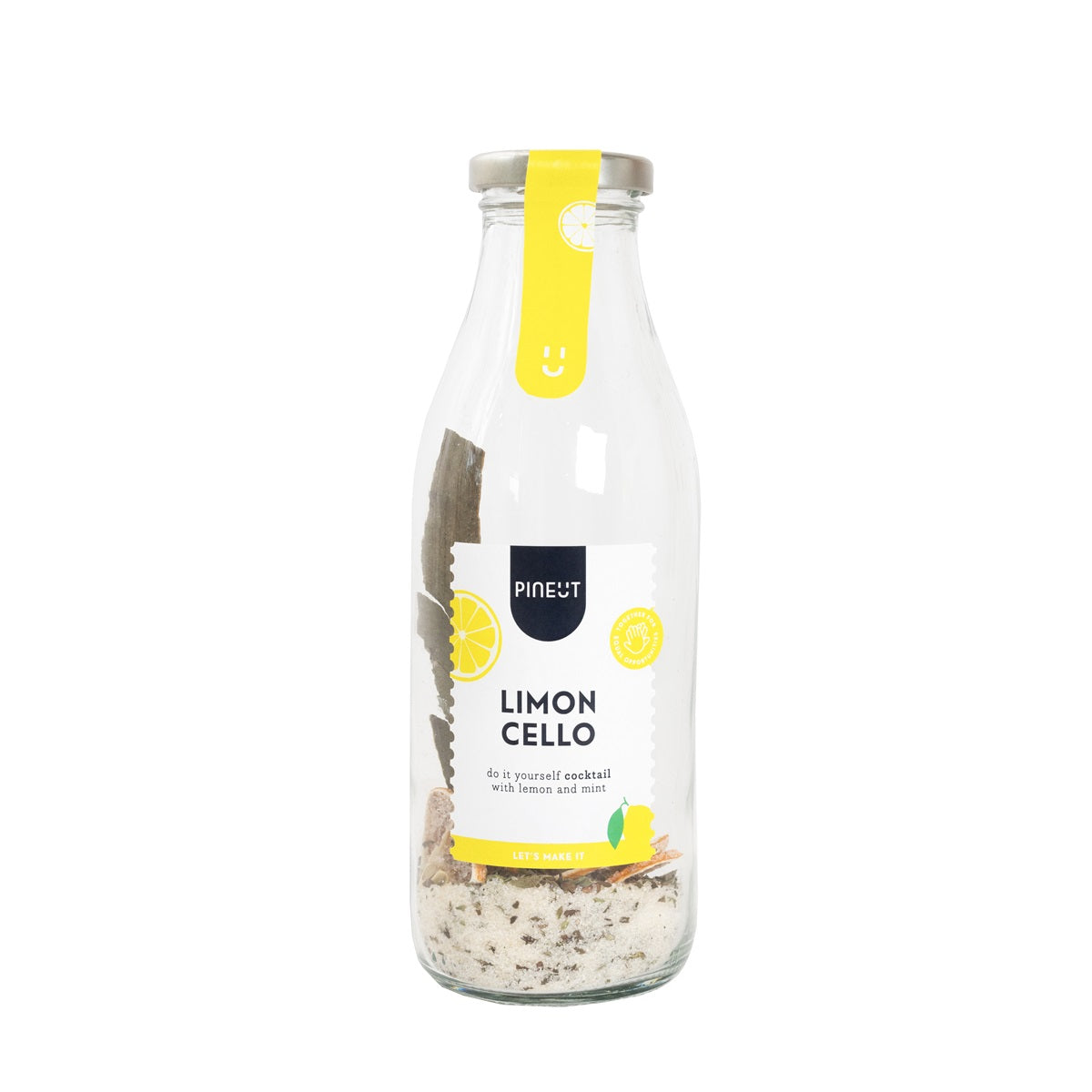 Limoncello: Glasflaska med torkade citroner för cocktailmix – Pineut Limoncello
