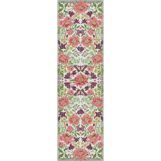BLOMSTERFEST bordslöpare 35x120 cm i färgstarkt blommönster – ekologisk bomull från Ekelund.
