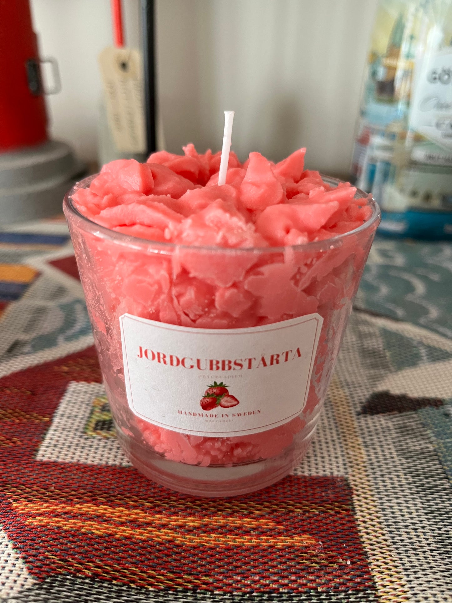 Doftljus - Jordgubbstårta