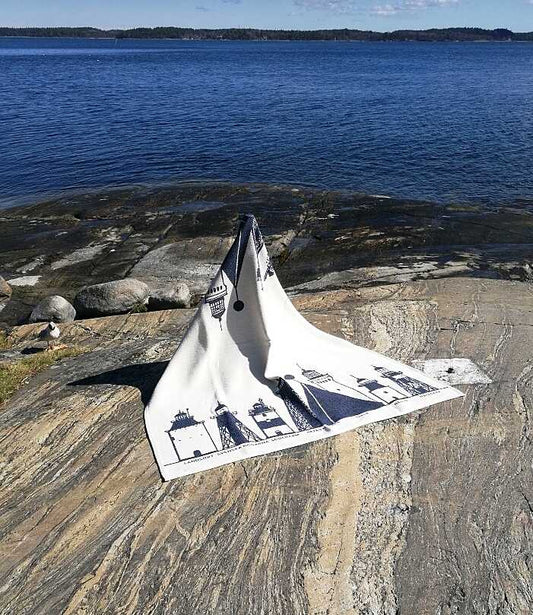 pläd med fyrmotiv – ekologisk