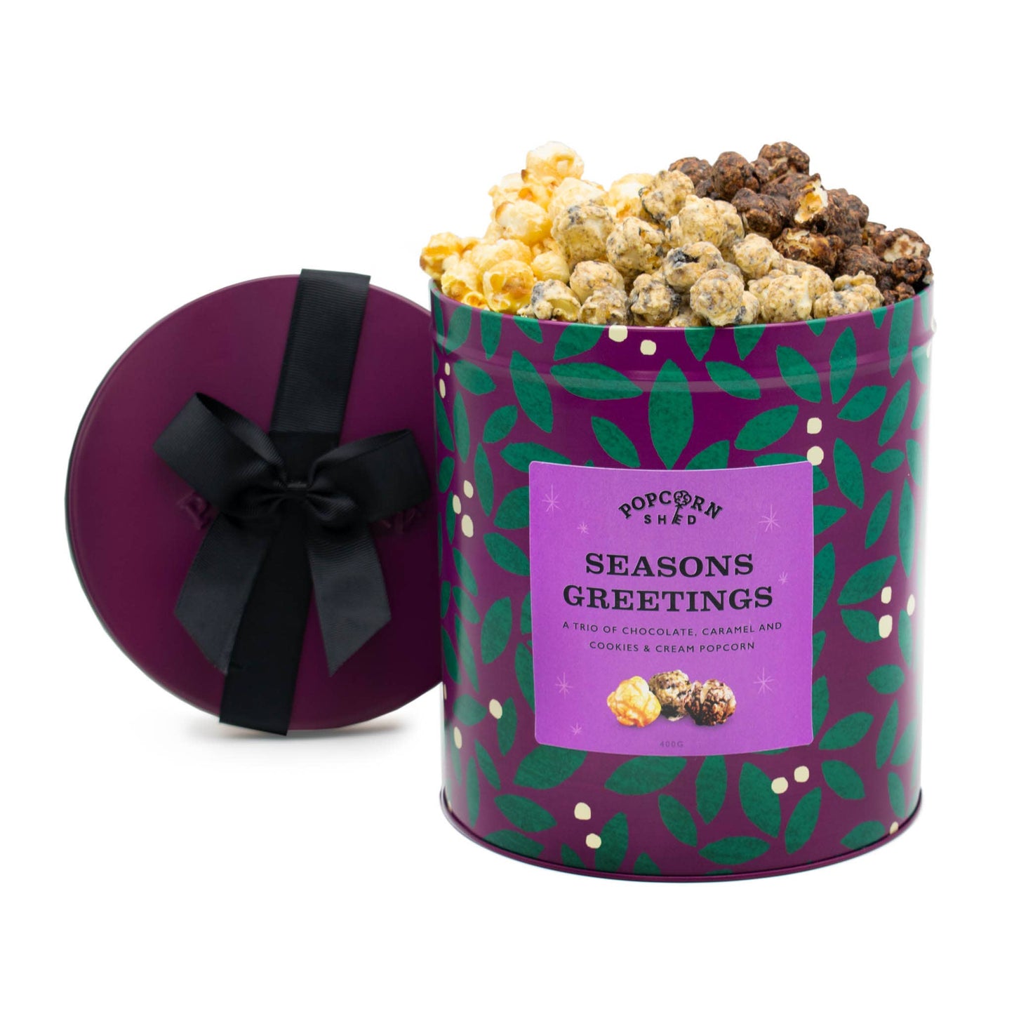 Season's Greetings Gourmet Popcorn Gift Tin 400g