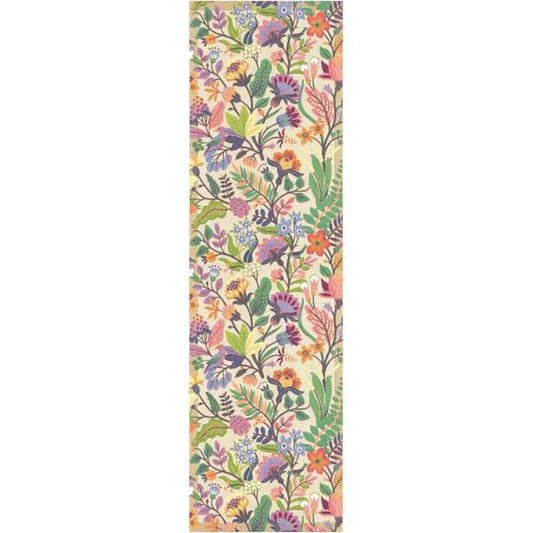 Ekelund Colourful löpare 35×80 cm med färgstarkt mönster i ekologisk bomull – perfekt för en livfull och hållbar dukning.