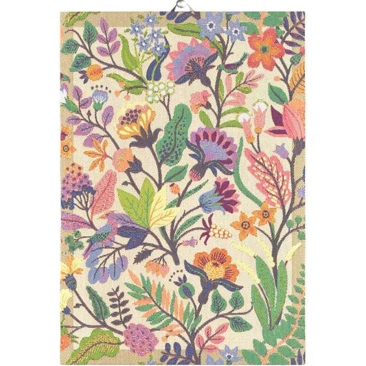 Ekelund Colourful kökshandduk i ekologisk bomull med färgstarkt mönster – perfekt för ett levande och hållbart kök, 35×50 cm.