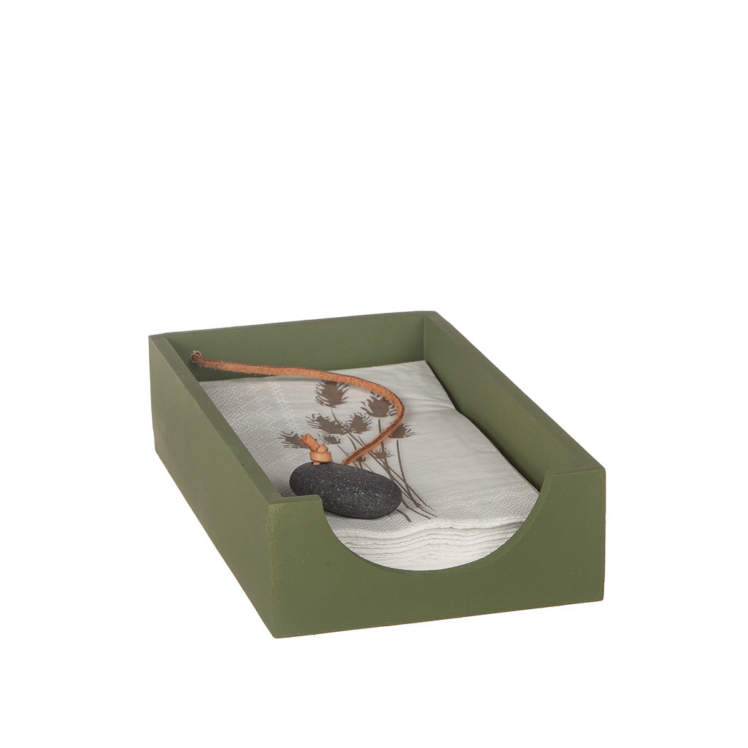 Servietstativ med sten