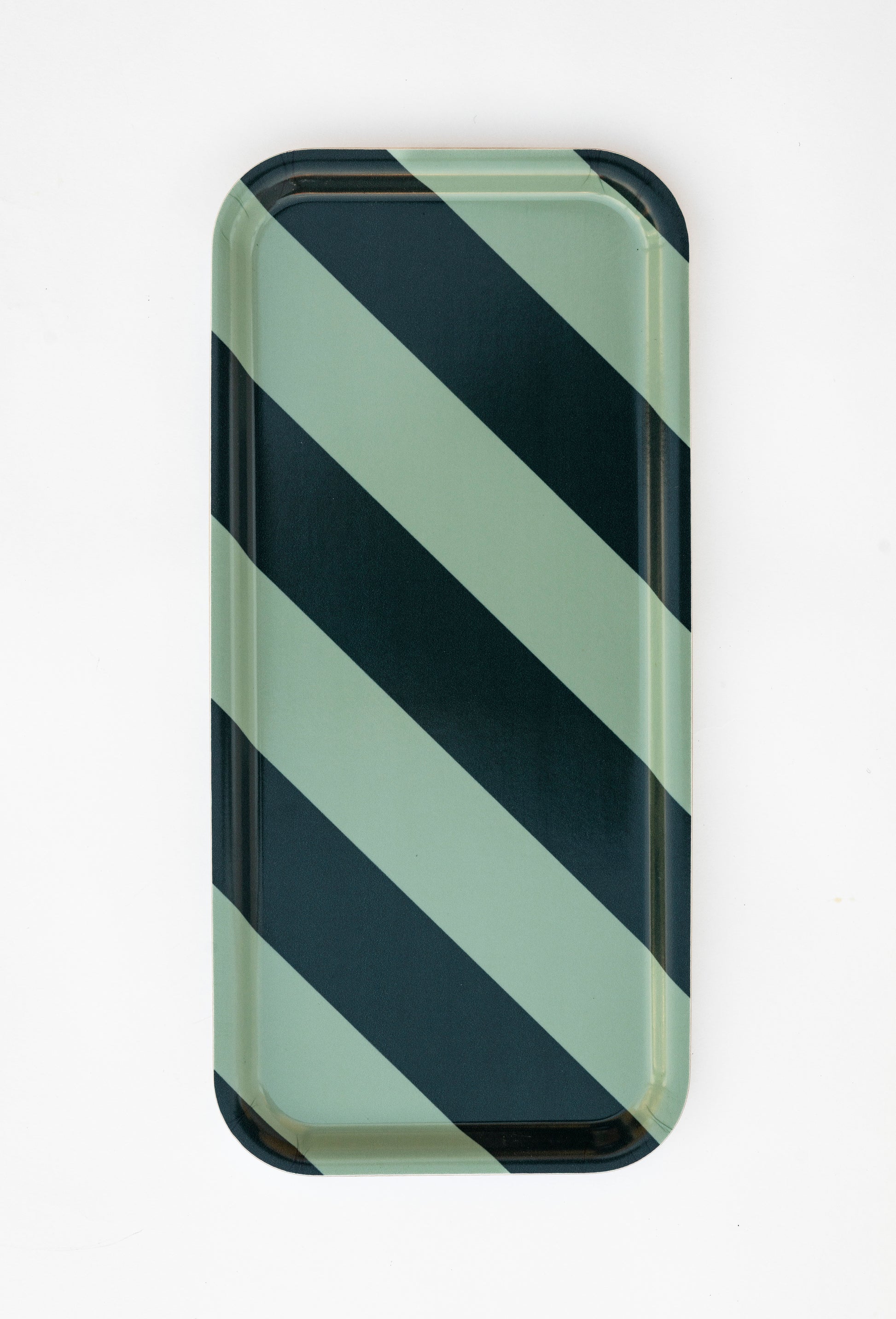 Bricka Forest Stripe grön randig design