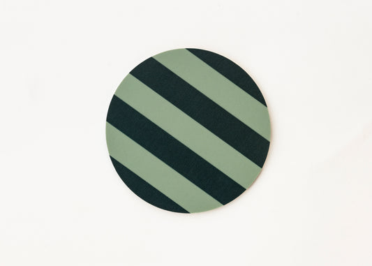 Glasunderlägg Forest Stripe grön randig design