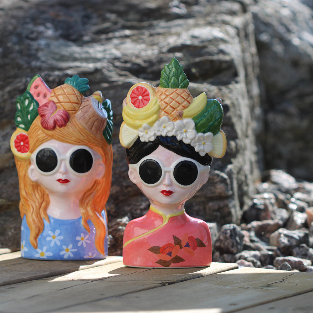 Ansiktskruka med frukt & blommor – flera varianter