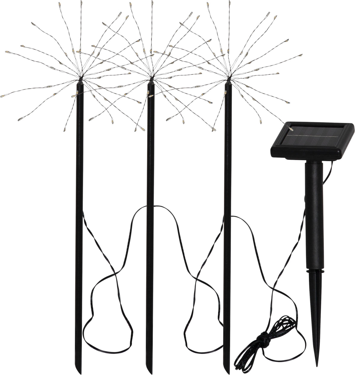 Solcellsbelysning Fyrverkeri – 3-pack