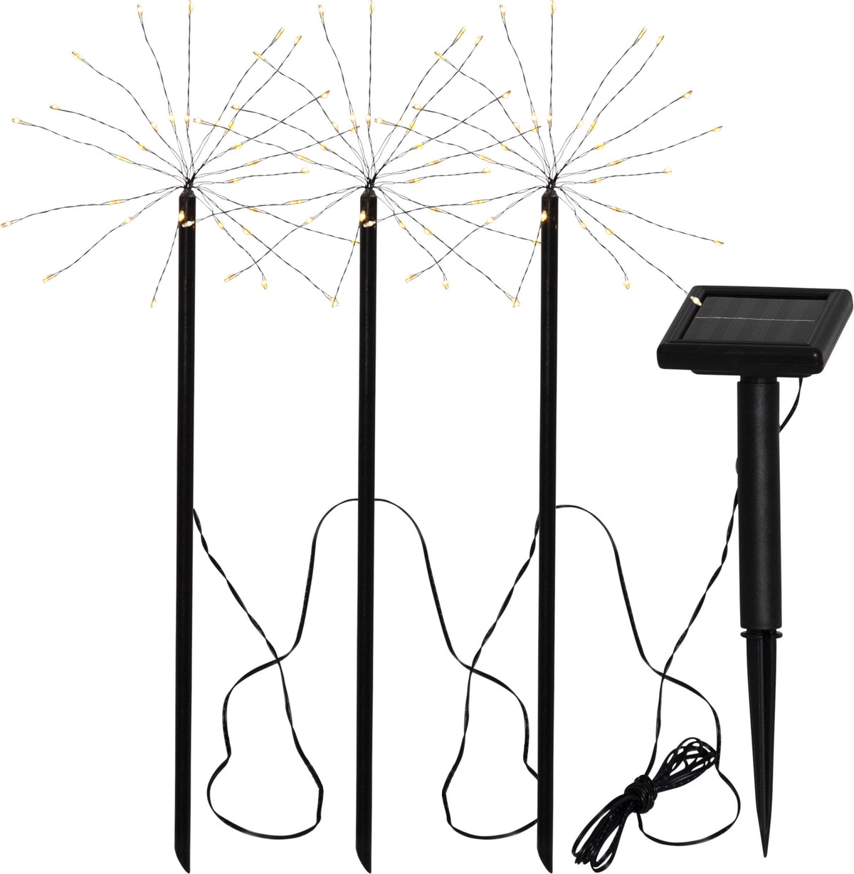 Solcellsbelysning Fyrverkeri – 3-pack