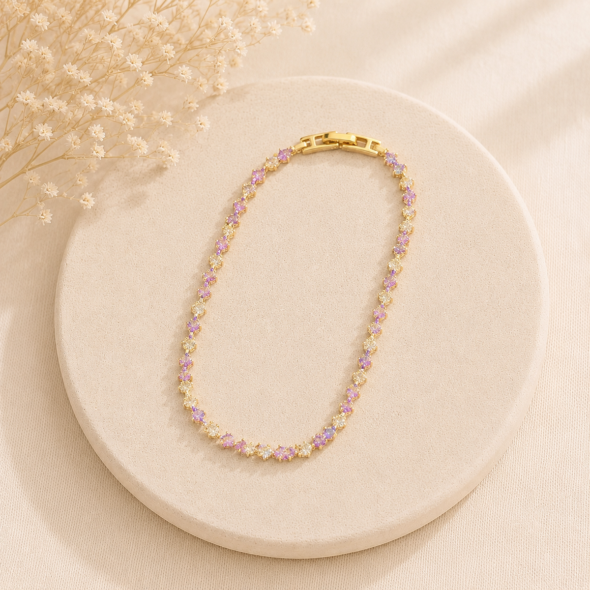 Tennisarmband – Färgade stenar