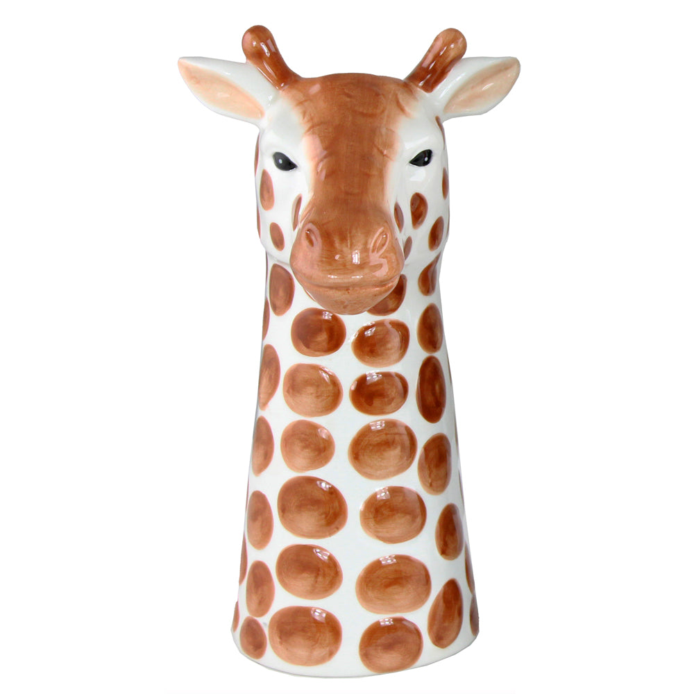 Giraffvas i keramik med handmålad känsla