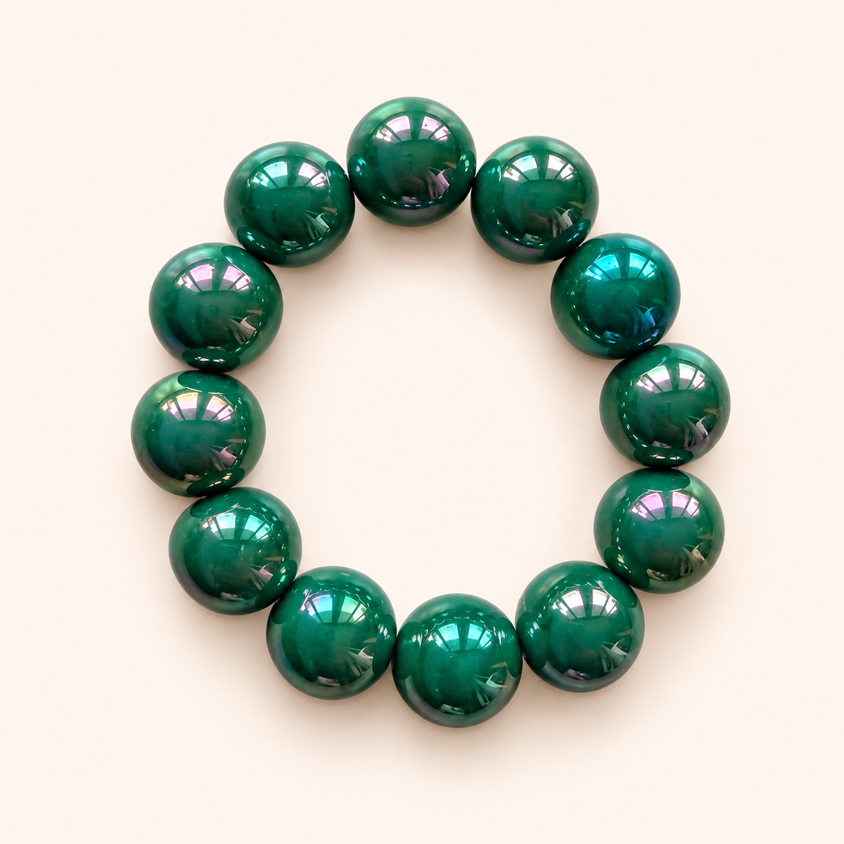 Bubble – Armband med stora skimrande pärlor
