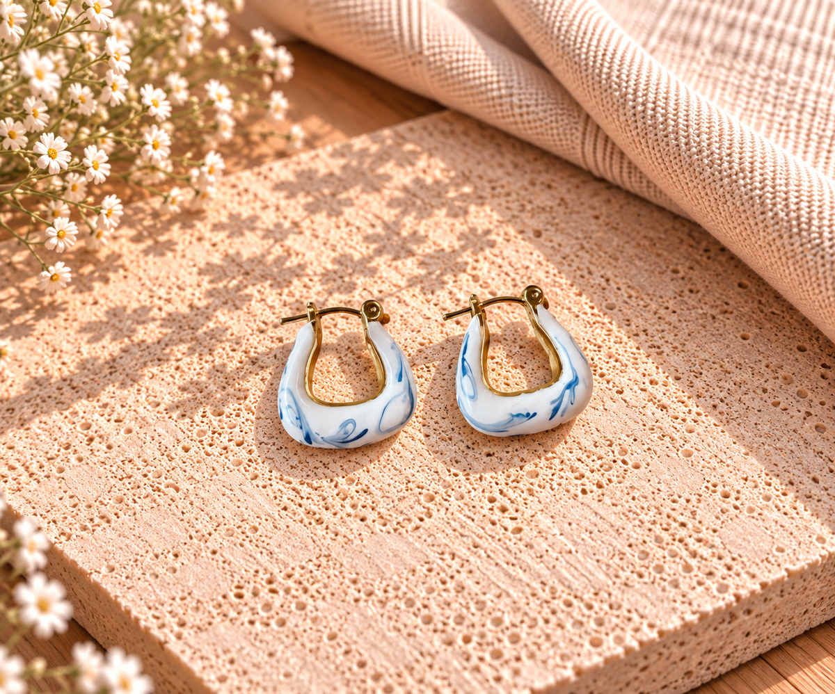 Örhängen – Blue Porcelain