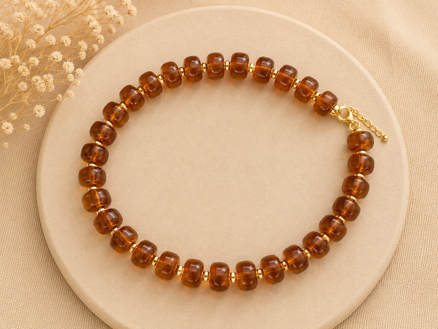Halsband – Färgade pärlor