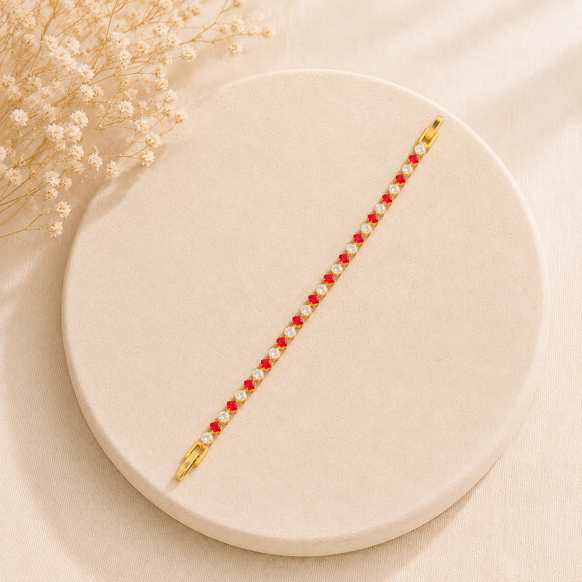 Tennisarmband – Färgade stenar