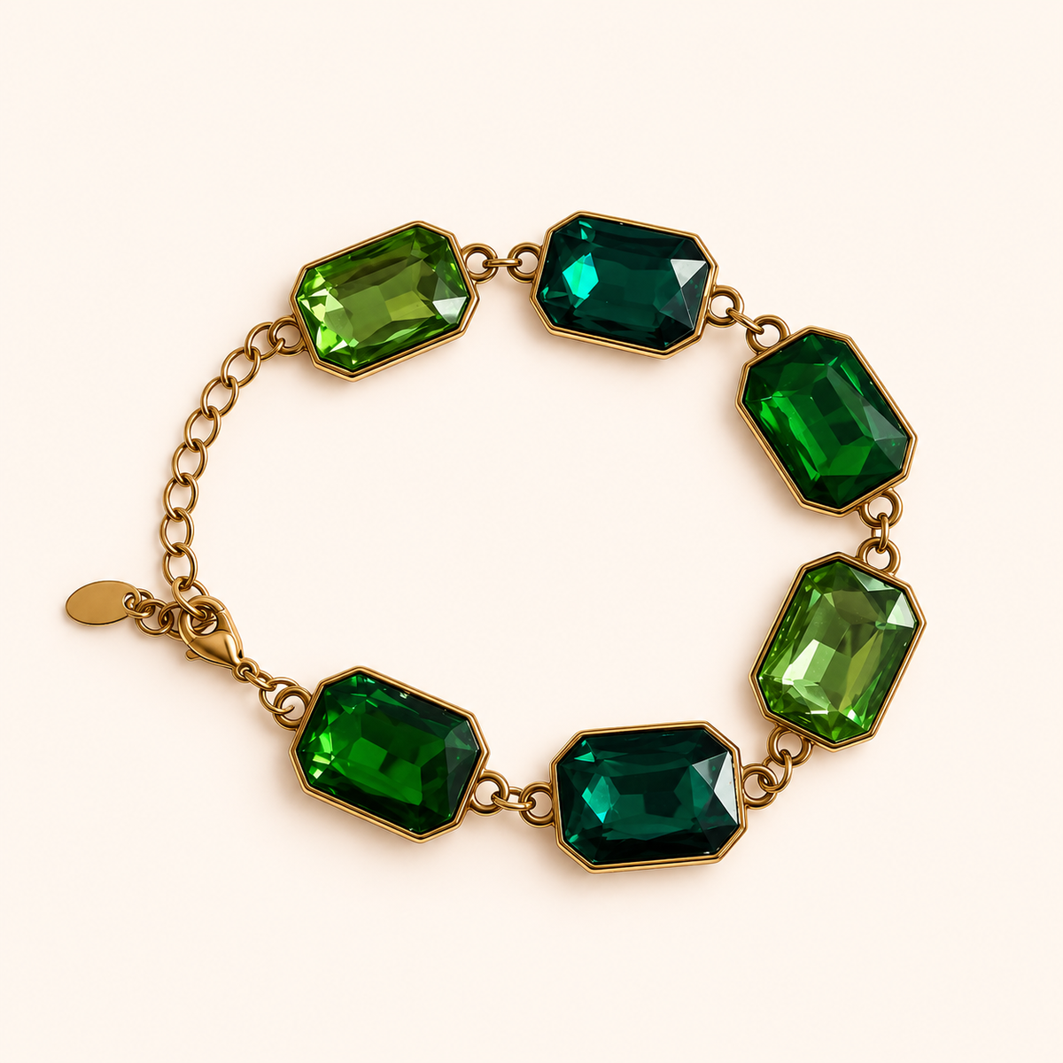 Crystal Links – Armband med färgade stenar