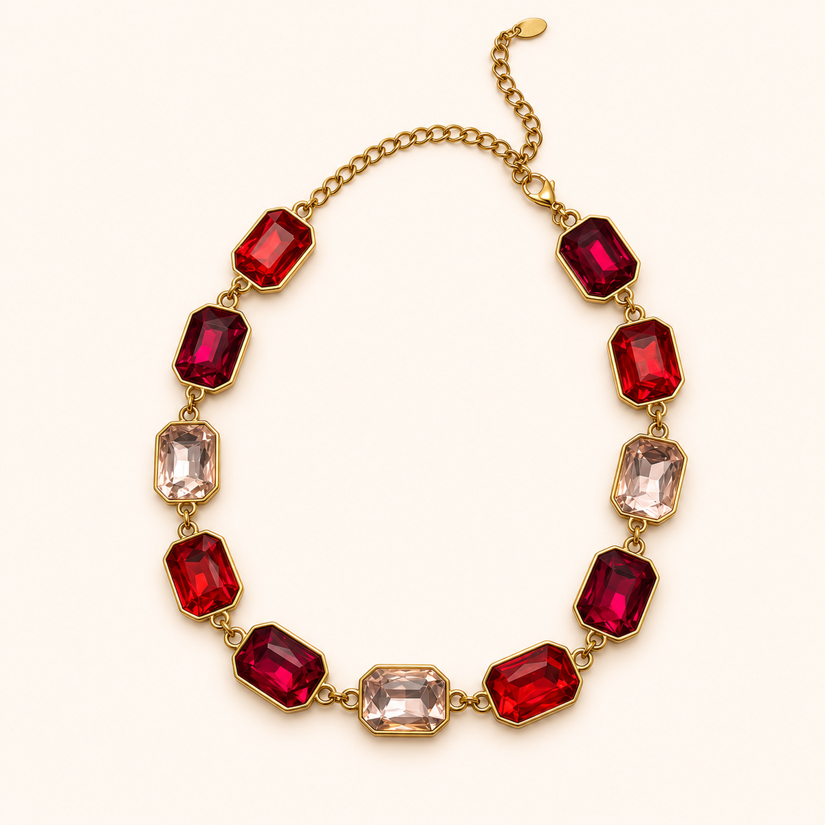 Crystal Links – Halsband med färgade kristaller