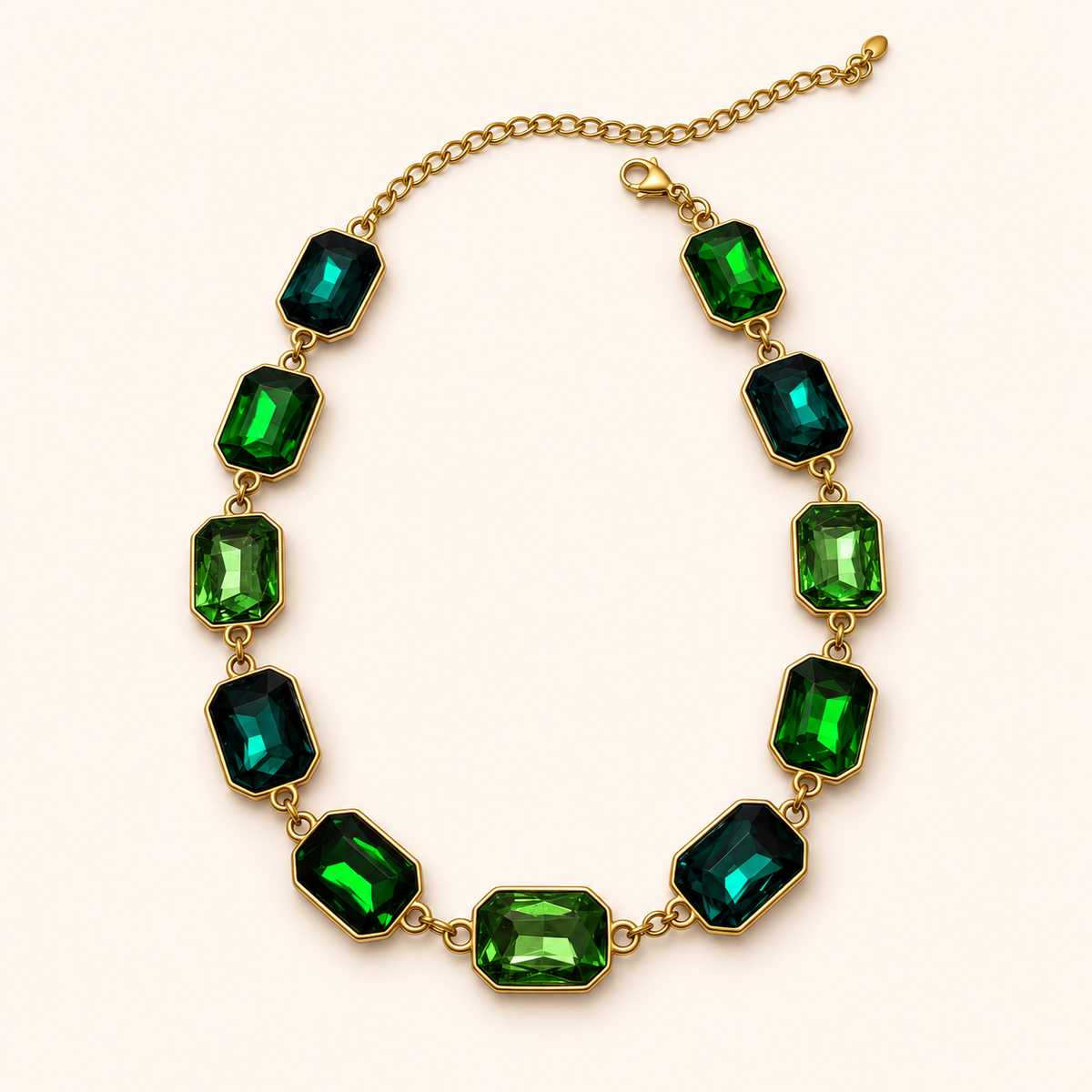 Crystal Links – Halsband med färgade kristaller