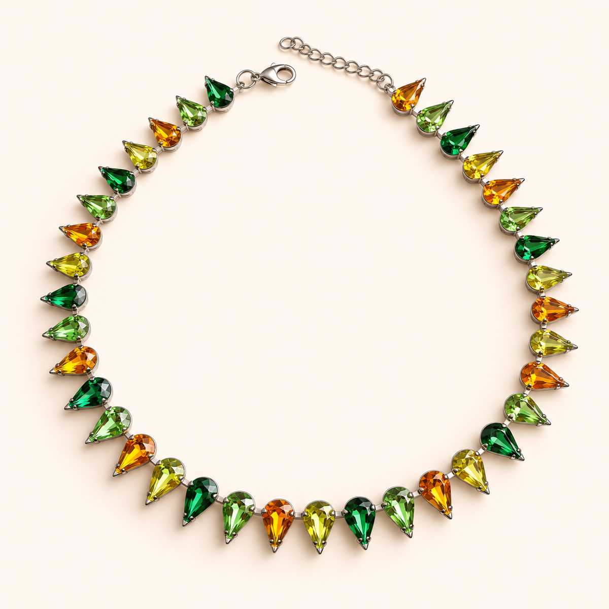 Prisma – Halsband med droppformade stenar