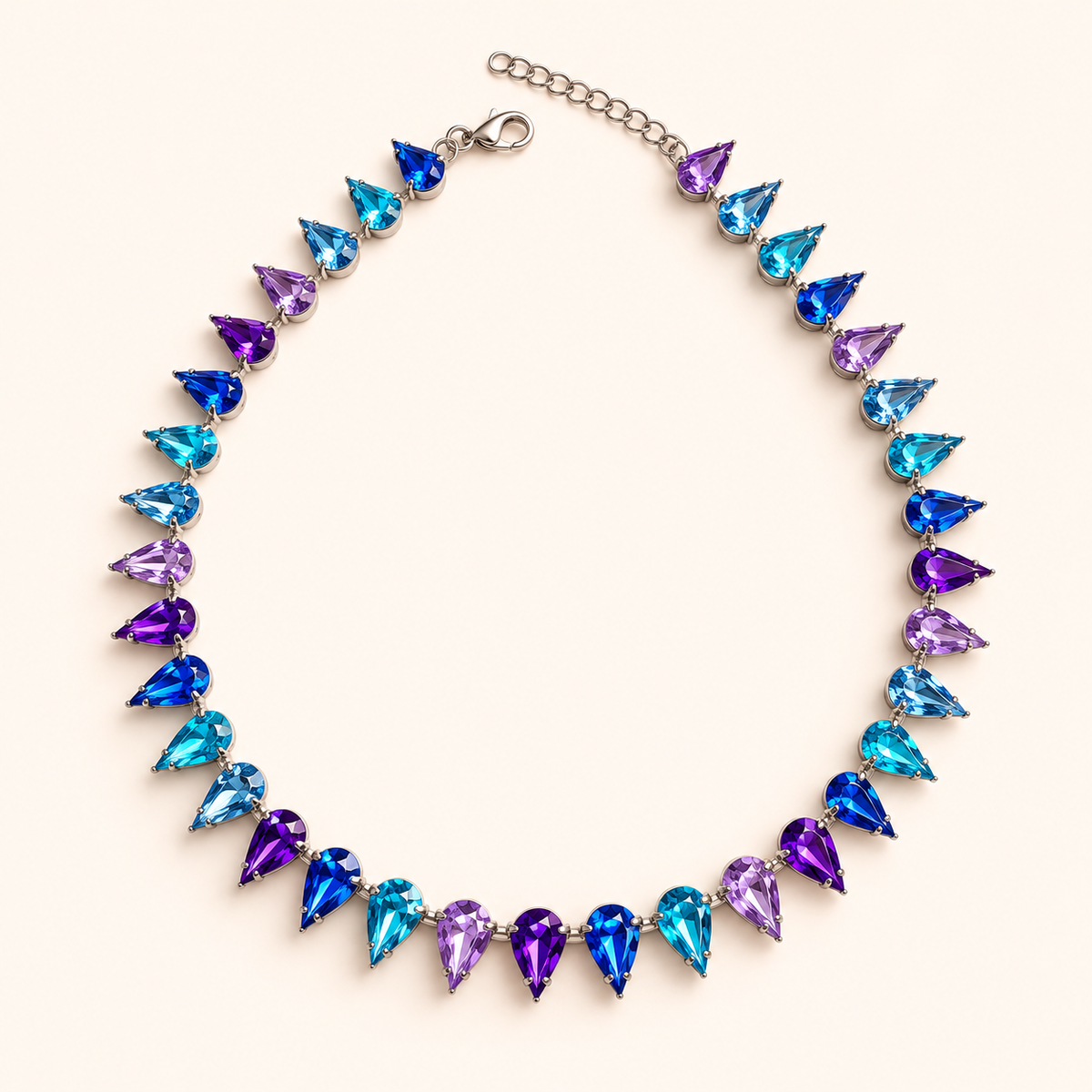 Prisma – Halsband med droppformade stenar