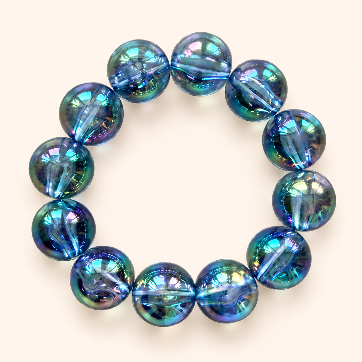 Bubble – Armband med stora skimrande pärlor