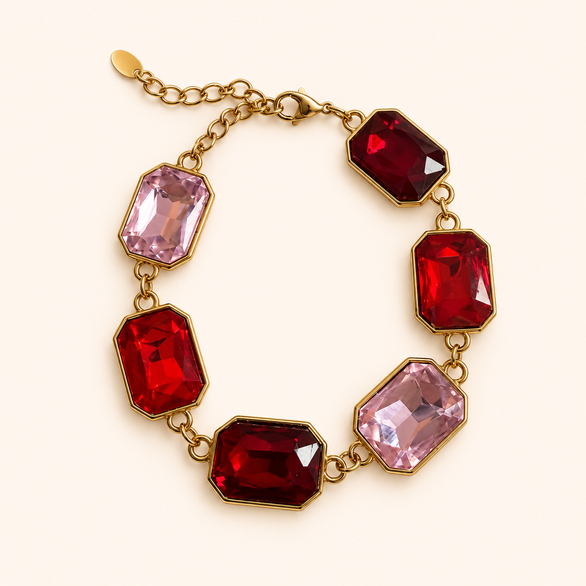 Crystal Links – Armband med färgade stenar