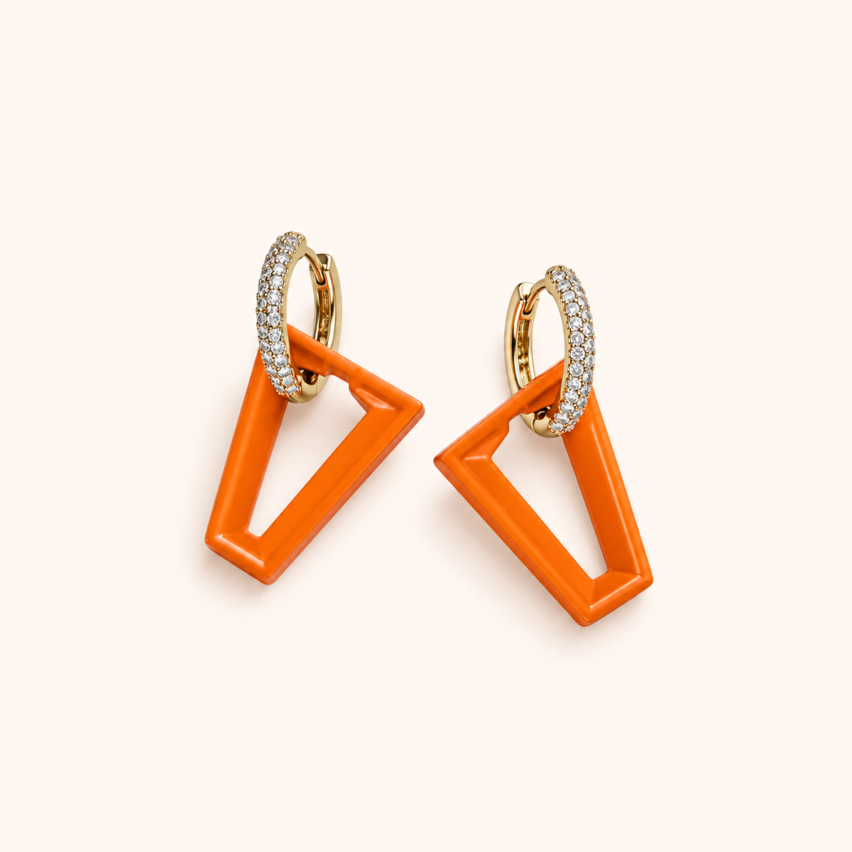 Zest – Örhängen med orange hängen