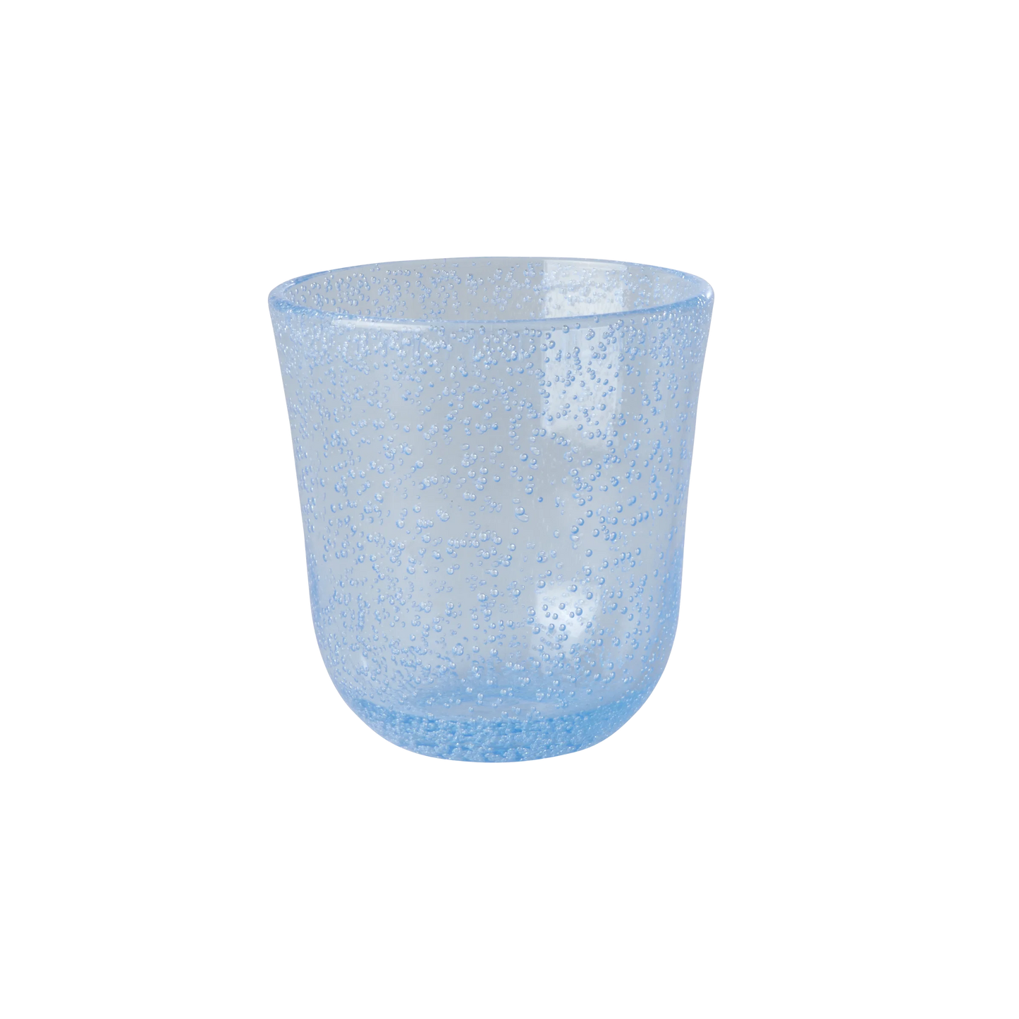 Akrylglas med dekorativ bubbeldesign och rundad form.