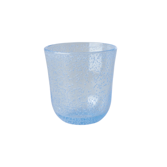 Akrylglas med dekorativ bubbeldesign och rundad form.