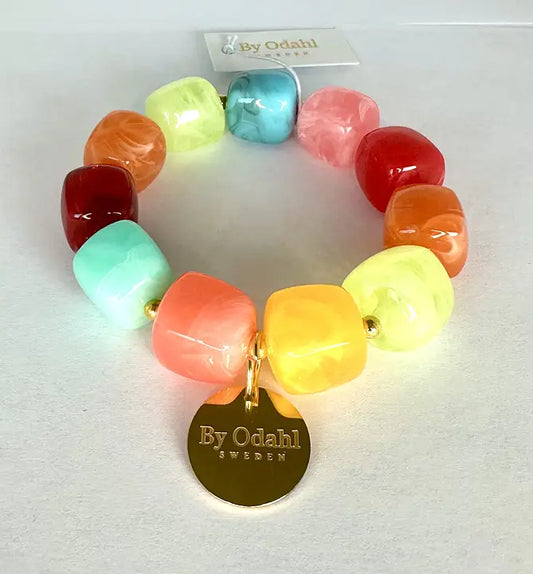 Armband med marmorerade pärlor