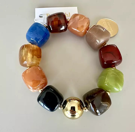 Armband med marmorerade pärlor