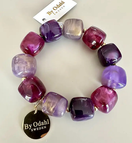 Armband med marmorerade pärlor