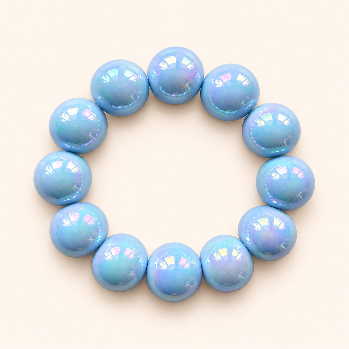Bubble – Armband med stora skimrande pärlor