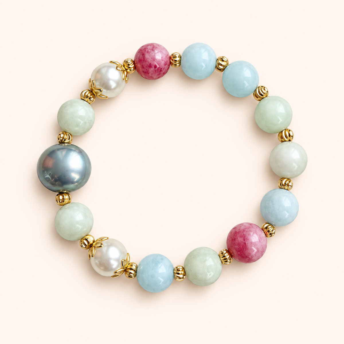 Pearl Mix – Armband med färgade pärlor