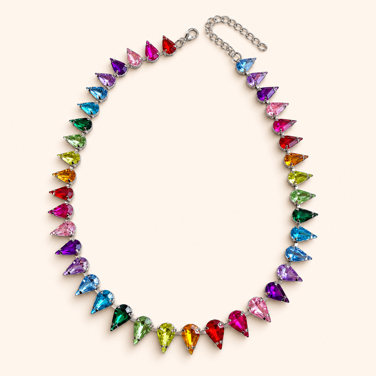Prisma – Halsband med droppformade stenar
