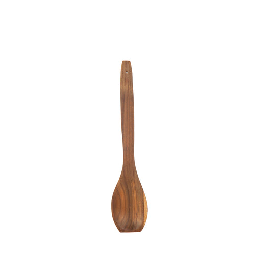Slev i teak på vit bakgrund