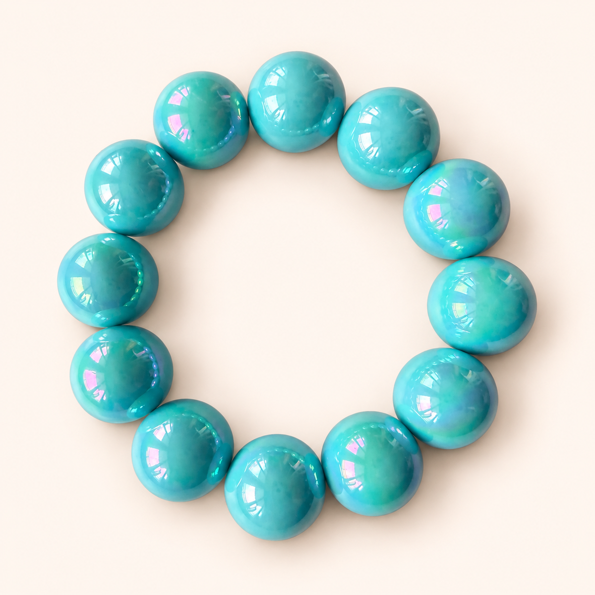 Bubble – Armband med stora skimrande pärlor