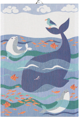 Ekelund kökshandduk med valmotiv – ekologisk bomull, 35×50 cm
