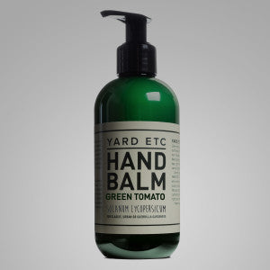 Burk med Hand Balm Green Tomato från YARD ETC, 250 ml, med aromatisk och grön doft inspirerad av tomatblad.