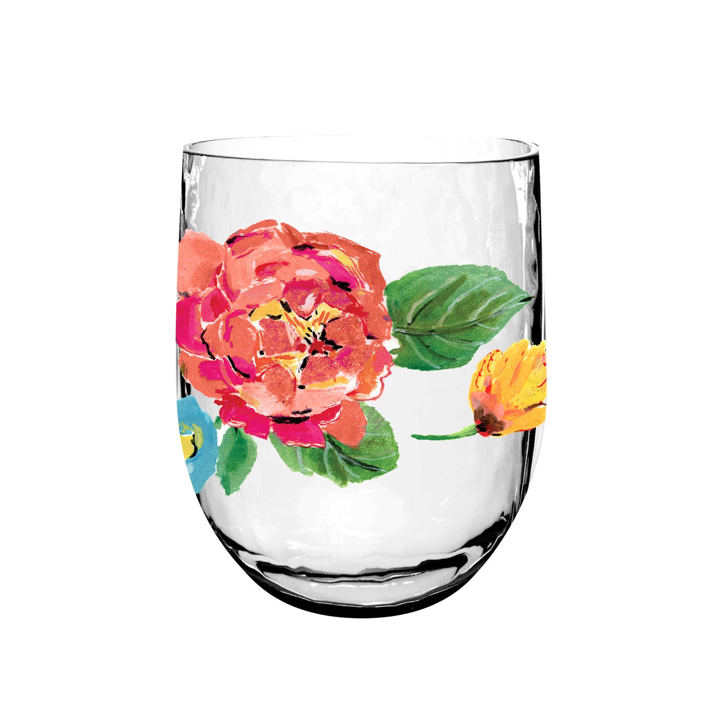 Plastglas - Blommigt